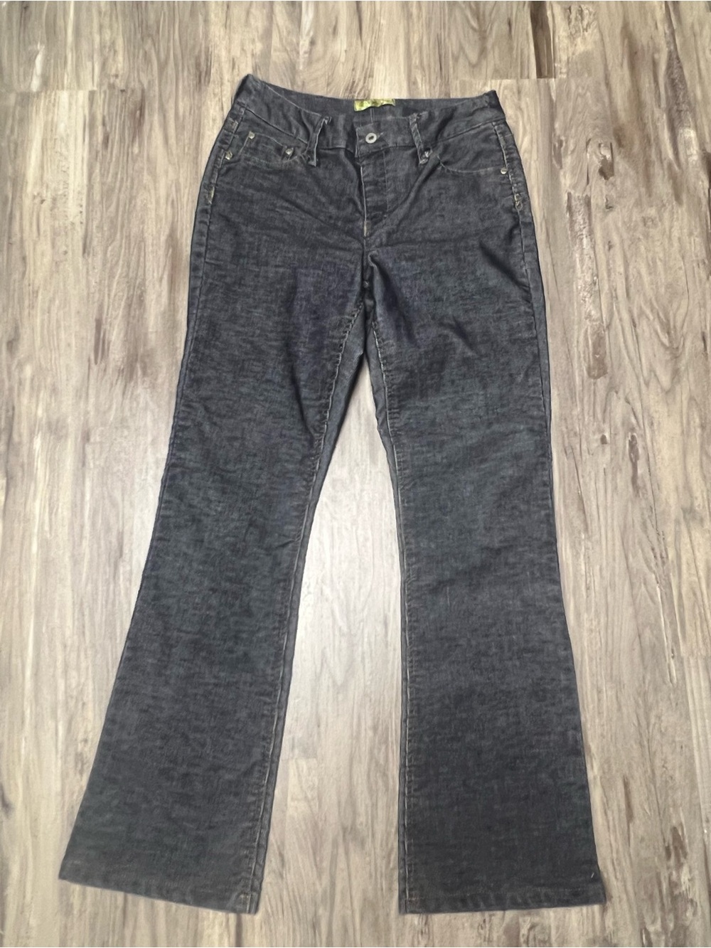 Vintage Z Cavaricci Y2K Micro Corduroy Flare Pants Grey Size 8